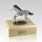 Dapple Gray Running Large Horse Cremation Urn