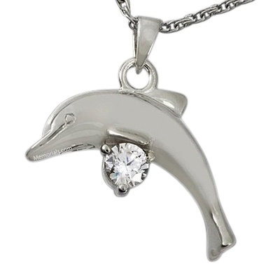 Dazzling Dolphin Cremation Pendant III