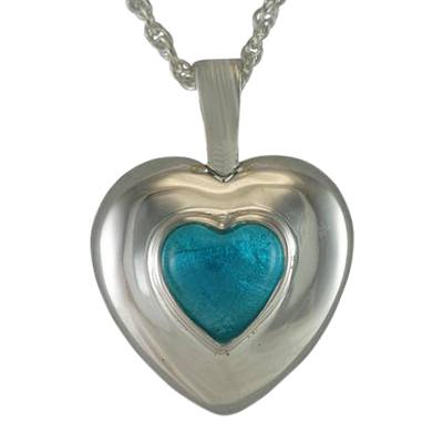 December Cremation Heart Pendant