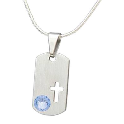 December Cross Cremation Pendant