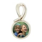 Deco Silver Photo Pendant