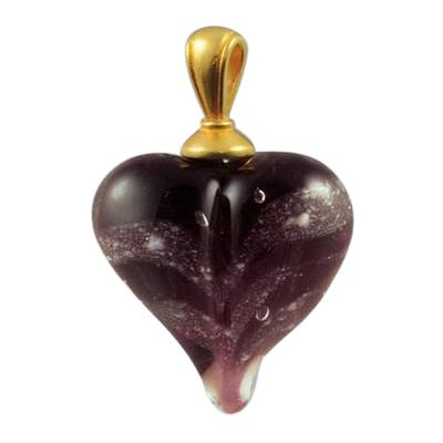 Deep Plum Love Cremation Ash Pendant