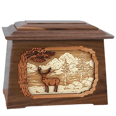 Deer Land Walnut Aristocrat Cremation Urn