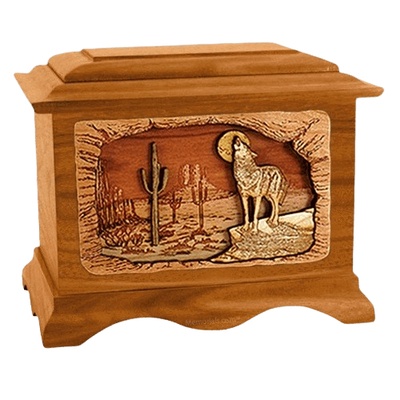 Desert Moon Mahogany Cremation Urn