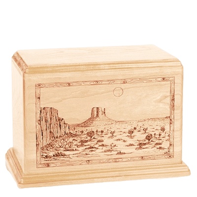 Desert Sunset Companion Maple Wood Urn