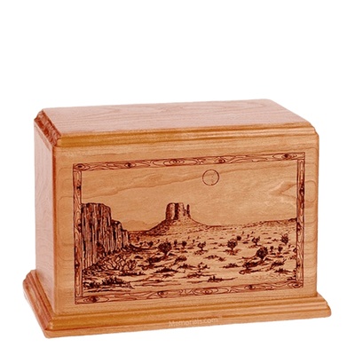 Desert Sunset Individual Cherry Wood Urn