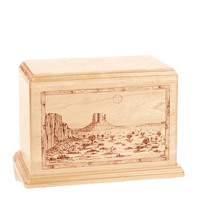 Desert Sunset Individual Maple Wood Urn