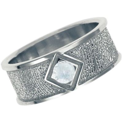 Diamond Sterling Silver Ring Print Keepsake