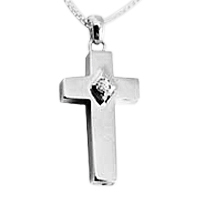 Diamond Cross Keepsake Pendant