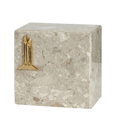 Dignity Silver Perlato Marble Urn