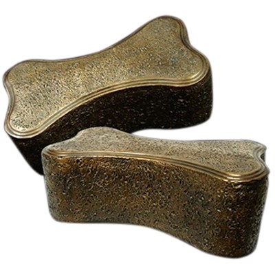 Bronze Dog Bone Urn