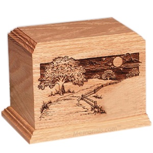 Dog Heaven Oak Pet Urn