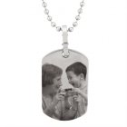 Dog Tag Stainless Etched Pendant