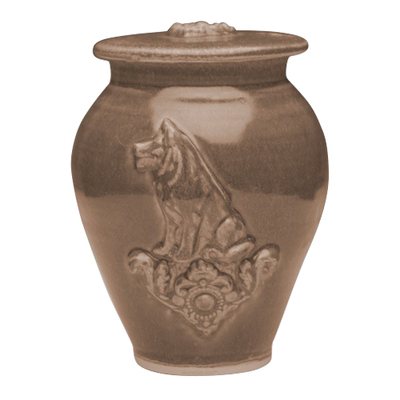 Dog Hannah Brown Ceramic Cremation Urn