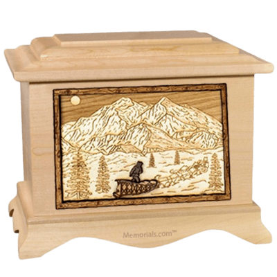 Dogsled Maple Cremation Urn