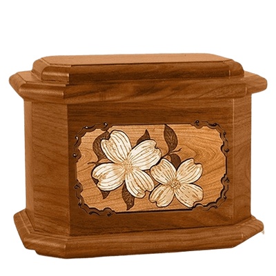 Dogwood Mahogany Octagon Cremation Urn