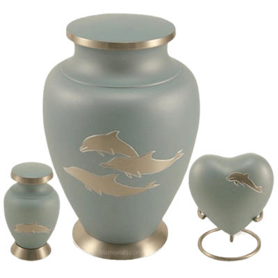 Dolphin Blue Cremation Urns