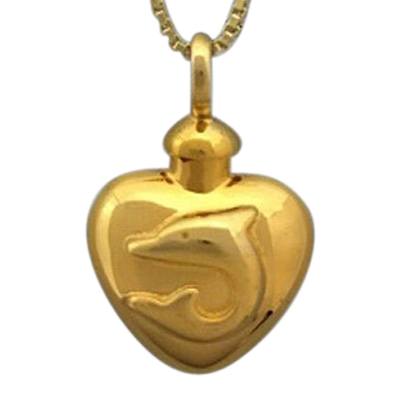 Dolphin Heart Cremation Jewelry II