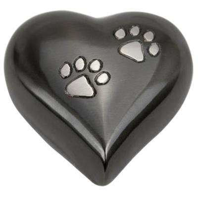 Double Paw Heart Pet Keepsake Urn