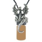 Dragon Brown Pet Cremation Necklace Urn