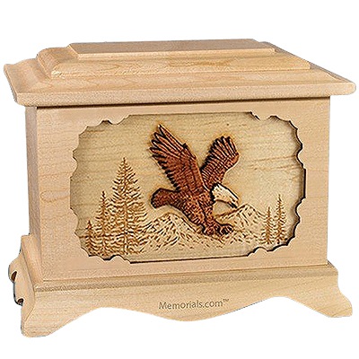 Eagle Maple Cremation Urn For Two
