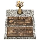 Double Deep Bronze Expression Double Grave Marker III