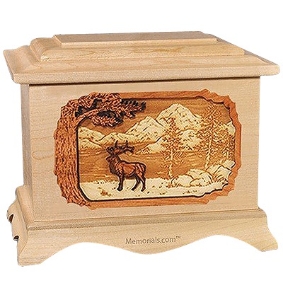 Elk Maple Cremation Urn For Two