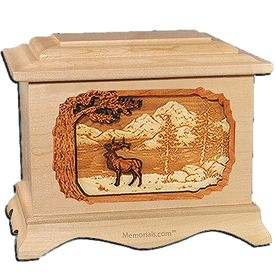 Elk Maple Cremation Urn For Two