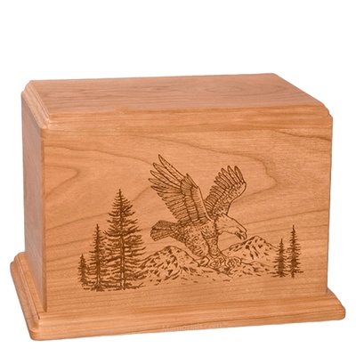 Eagle Companion Cherry Wood Urn