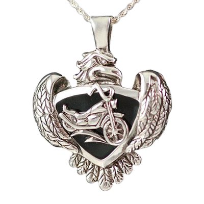 Eagle with Motorcycle Keepsake Jewelry V