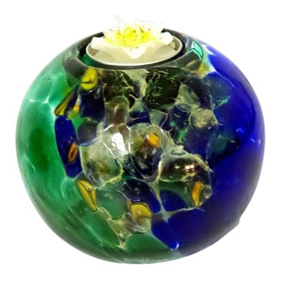 Earth Candle Glass Pet Urn