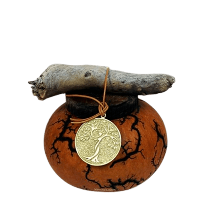 Earthen Gourd Small Biodegradable Urn
