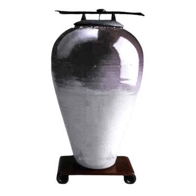 Raku Tall Purple Cremation Urns