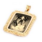 Elegance Yellow Gold Etched Pendant