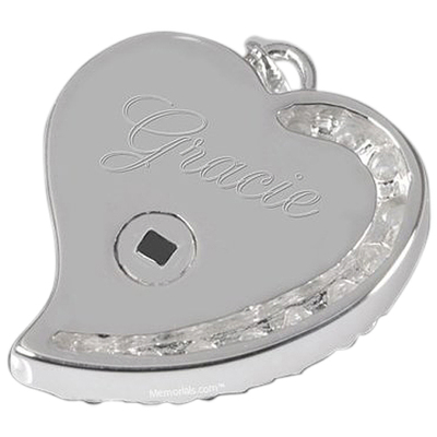 Elegant Heart Cremation Pendant III