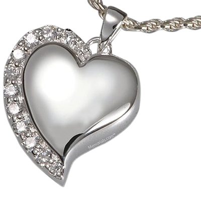 Elegant Heart Cremation Pendant III