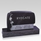 Elegant Rose Companion Granite Headstone