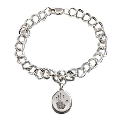 Elite Sterling Cremation Print Bracelet