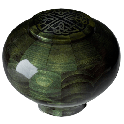 Emerald Celtic Wood Urn