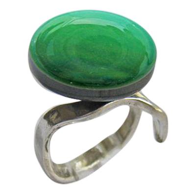 Emerald Memorial Ashes Ring