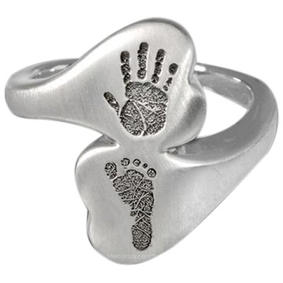 Eternal Sterling Cremation Print Ring