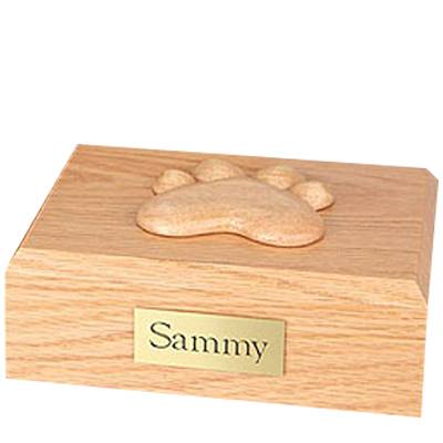 Eternal Paw Oak Wood Small Dog Urn