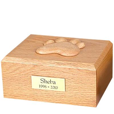 Eternal Paw Oak Wood Medium Dog Urn