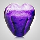 Eternal Purple Cremation Ash Glass Heart