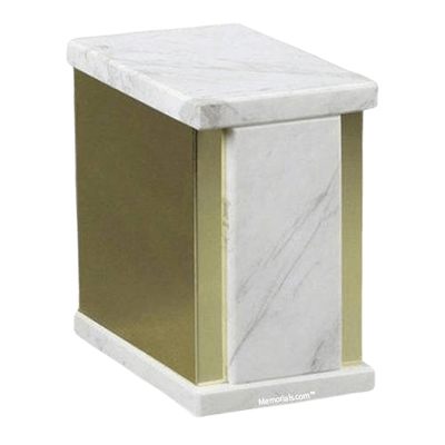 Ethinity Bianco Marble Cremation Urn