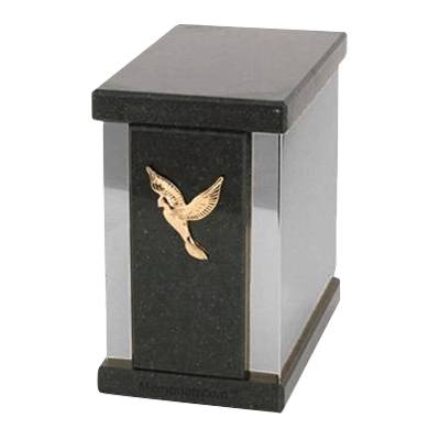 Ethinity Silver Cambrian Black Granite Urn