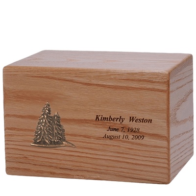 Evergreen Wood Cremation Urn