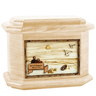 Together Forever Maple Octagon Cremation Urn