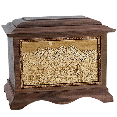 Four Peaks Walnut Cremation Urn For Two