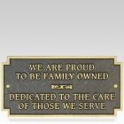 Family Owned Signage Plaque